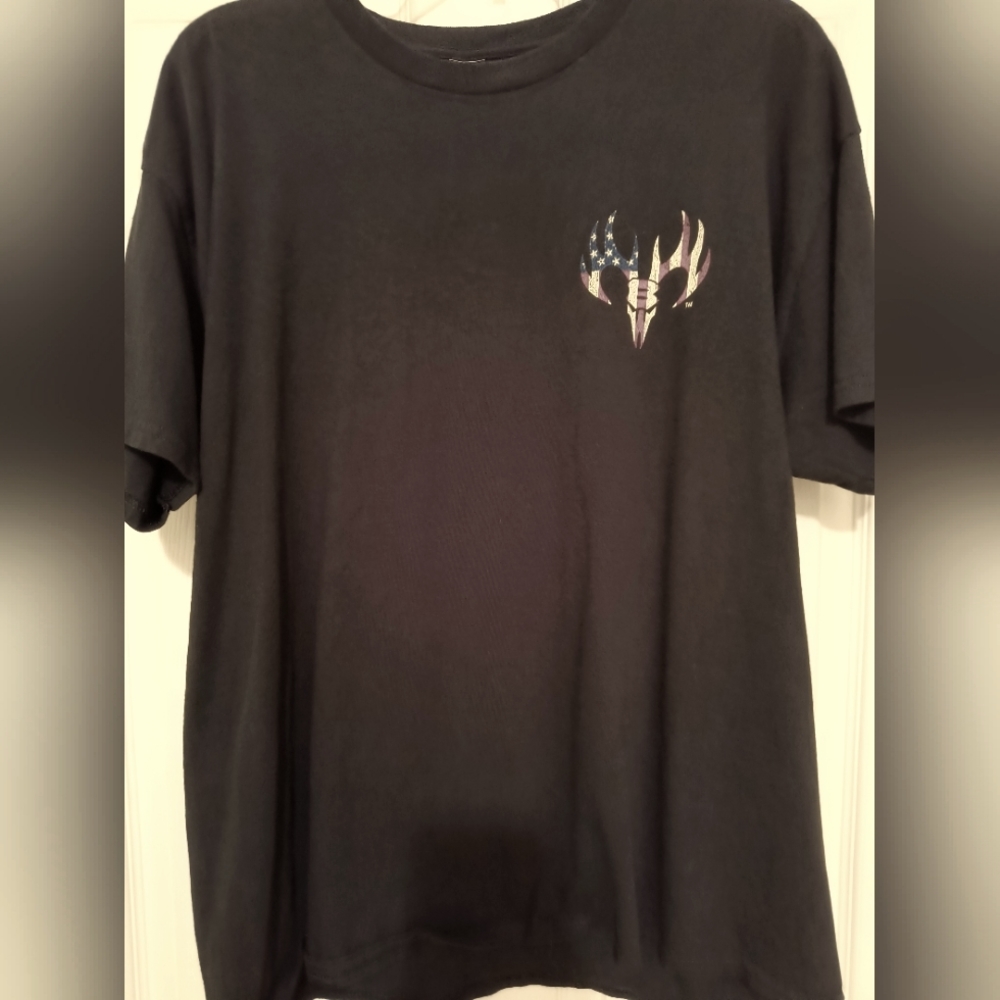 Men's Black 'WE DON'T RETREAT' short sleeve T-shirt, XL